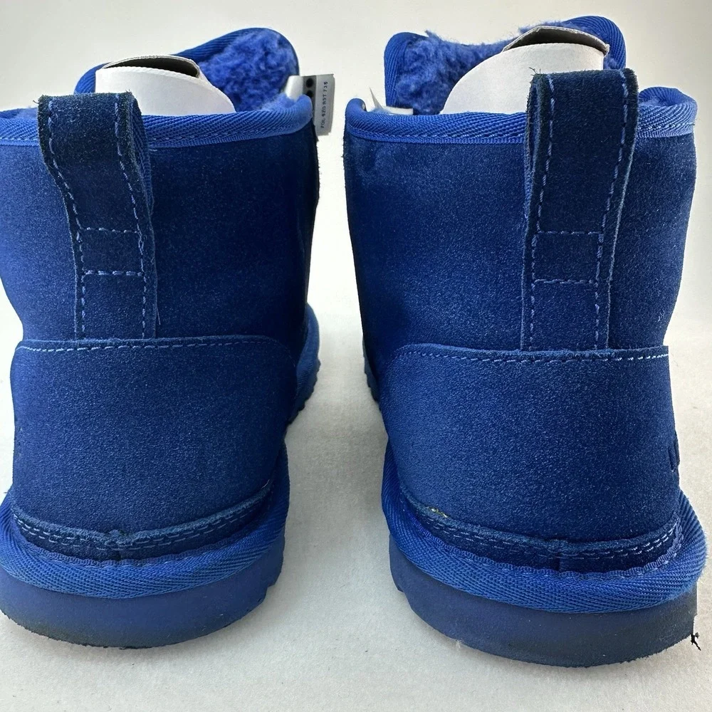 UGG Neumel Boot Cobalt Blue Suede Sheepskin Men's Size 9 With Box
